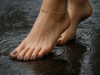 10k Yellow Gold Sparkle Anklet 1.5mm 4